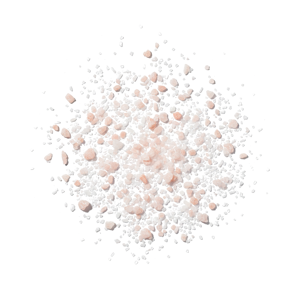Scattered electrolyte salt crystals