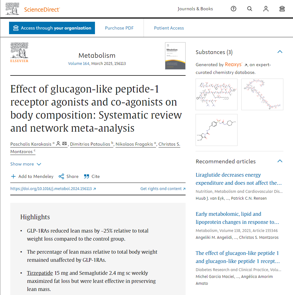 Muscle loss meta-analysis on GLP-1s