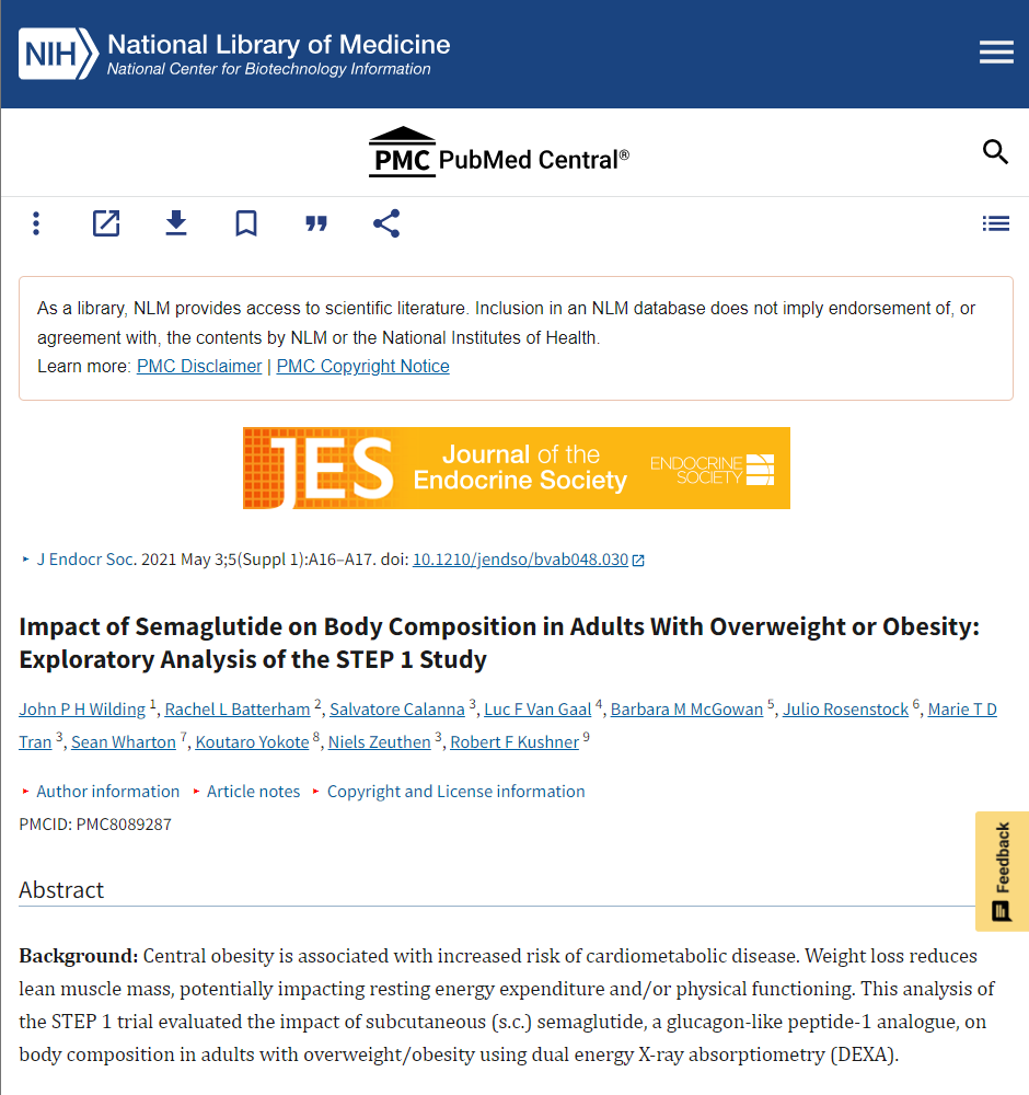 STEP 1 trial body composition substudy